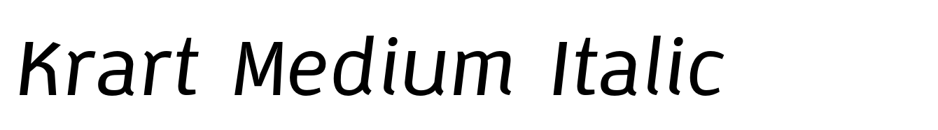 Krart Medium Italic